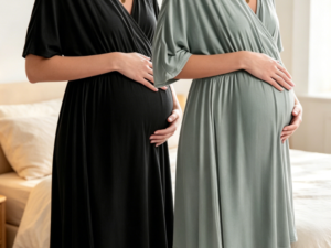 Two-Piece Maternity Nursing Nightgown