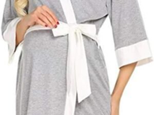 Maternity Robe, Nursing Robe, Maternity Room Childbirth Robe, Lace Dress