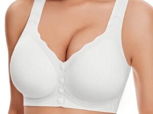 Women's Seamless Front-Close Wire-Free Push-Up Jelly Bra