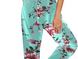 Women's Short-Sleeved Pajama Set, Soft Button-Up Pajama Set