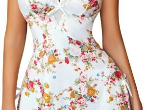 Sexy Lace Modal Nightgown with Spaghetti Straps